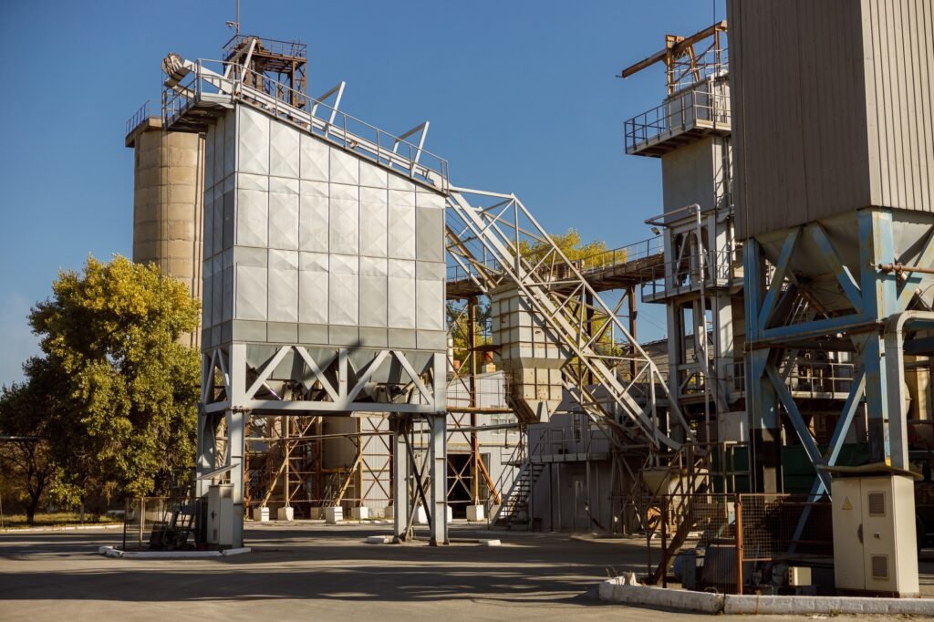Industrial buildings and warehouse space at a manufacturing site